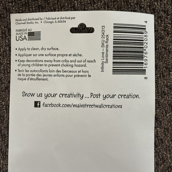 Main Street Wall Creations LOVE Infinity Wall Del Removable Vinyl  Sticker USA - Picture 9 of 11